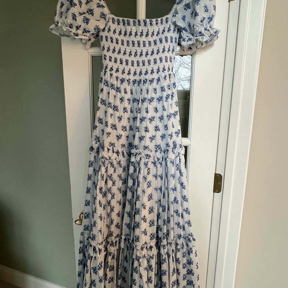 Floral Puff Sleeve Maxi Dress